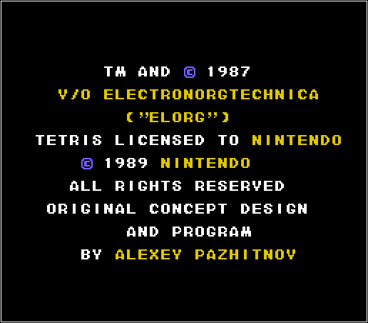 Premier écran Tetris & Dr. Mario
